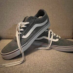 Vans Off the Wall "Old Skool" Sneakers Grey canvas Low Top Size 11